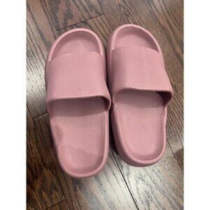 Women Platforms Pillow Slides House Slippers Slip Shower Sandals Shoes-Blush